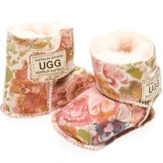 Floral Print Velcro Baby Uggs